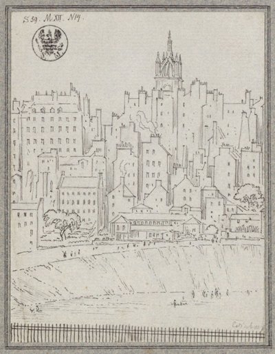 Edinburgh látképe házakkal alkotó: Karl Friedrich Schinkel