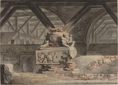 Színpadterv: Sírboltozat alkotó: Karl Friedrich Schinkel