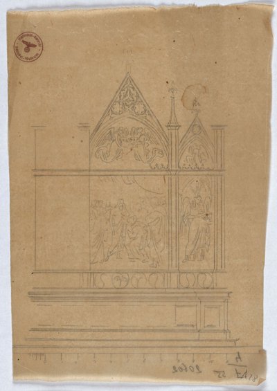 Studie zu einem gotischen Altar alkotó: Karl Friedrich Schinkel