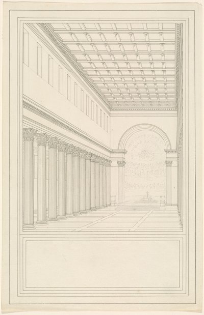 A berlini katedrális hajója és apszisa kereszthajó nélkül alkotó: Karl Friedrich Schinkel