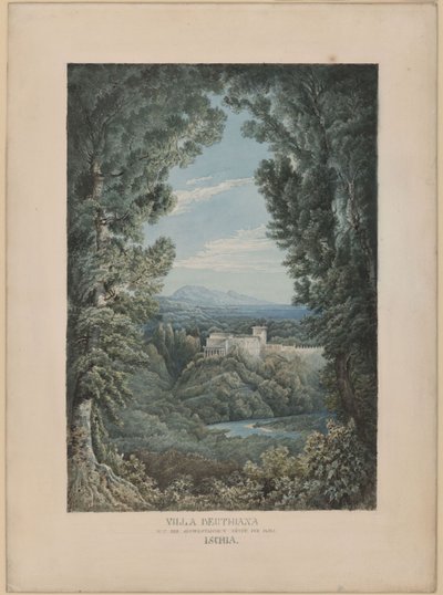 Villa Beuthiana Ischia szigetén (Peter Christian Wilhelm Beuth jövőbeli villája Ischia szigetén) alkotó: Karl Friedrich Schinkel