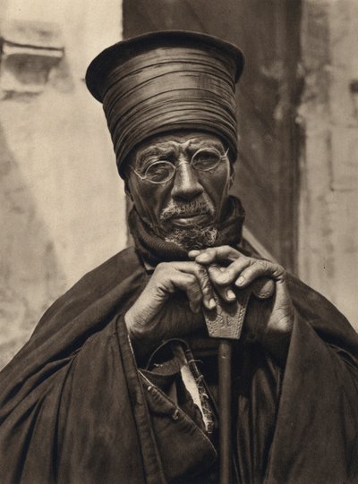 Jeruzsálem, Abesszin papok (f/w fotó) alkotó: Karl Grober