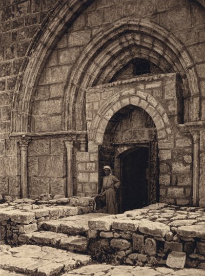 Jeruzsálem, a Szűz sírjának temploma, Portál (f/w fotó) alkotó: Karl Grober