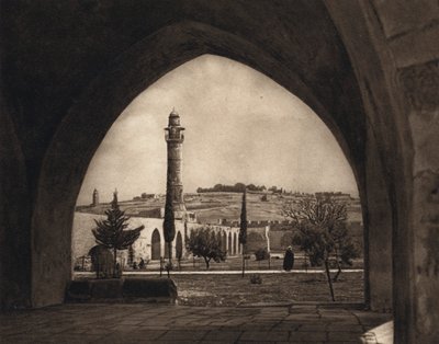 Jeruzsálem, kilátás az Olajfák hegyére a templom helyéről (f/w fotó) alkotó: Karl Grober