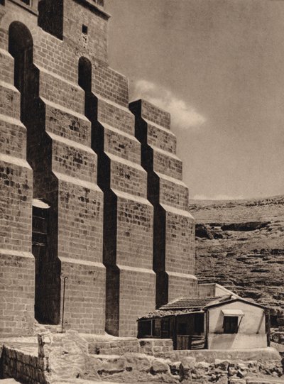 Mar Saba, A kolostortemplom támpillérei (f/w fotó) alkotó: Karl Grober