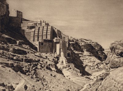 Mar Saba, görög kolostor (f/w fotó) alkotó: Karl Grober