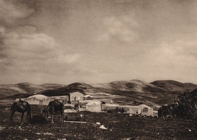 Szamária, kilátás Heródes palotájának romjairól (f/w fotó) alkotó: Karl Grober