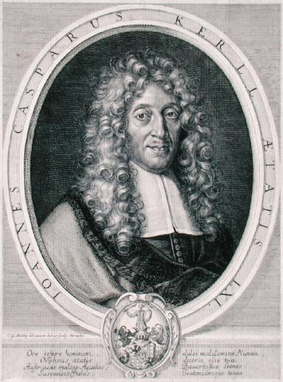 Johann Caspar Kerll (1627-93) Monachy metszet (metszet) alkotó: Karl Gustave (after) Amling