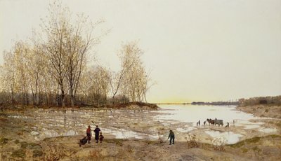 Elárasztott erdős táj, 1875-80 körül (olaj, vászon) alkotó: Karl Heffner
