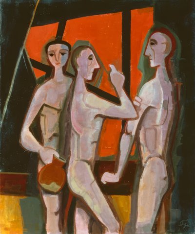 Három férfi a szobában alkotó: Karl Hofer