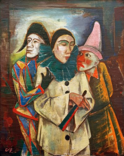 Álarcosok alkotó: Karl Hofer