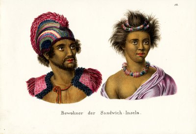 Hawaii népe, 1824 alkotó: Karl Joseph Brodtmann