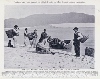 Donegal Fisher Folk, aki a Curragh-t vagy a Coracle-t használja (f/w fotó) alkotó: Karl Karlovich Piratsky