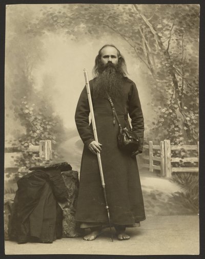 Egy mezítlábas szent vándor, Vaszilij (a neve) alkotó: Karl Karlovitz Bulla