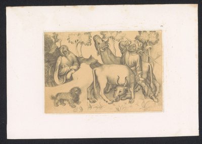 Paulus van Thebe két ossennel ismert Egy 15. századi holland mester tervei és tanulmányai. Század. A Berlini Királyi Könyvtárban őrzött eredetiek alapján (sorozat címe) alkotó: Karl Palzow