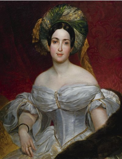 Aurora Charlotta Demidova bárónő portréja, szül. Stjernvall 1808-1902, 1837 alkotó: Karl Pavlovich Bryullov