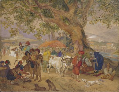 Sweet Water Springs Konstantinápoly közelében, 1849 alkotó: Karl Pavlovich Bryullov