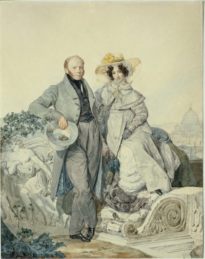 Grigorij Nikanorovics és Varvara Alekszejevna Olenin portréja, 1827 alkotó: Karl Pavlovich Bryullov