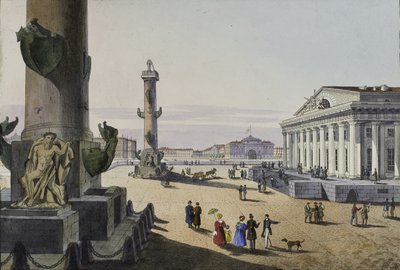 Tőzsde és Admiralitás Szentpéterváron, 19. század első fele. alkotó: Karl Petrovich Beggrov