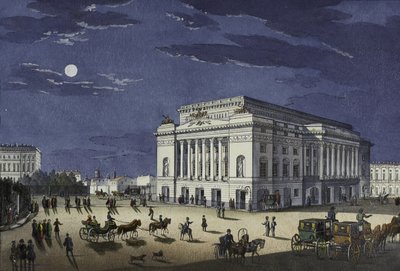 Az Alexandrinsky Színház Szentpéterváron, XIX. század első fele. alkotó: Karl Petrovich Beggrov