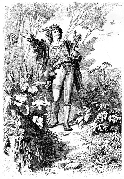 Minnesanger, 1880-1882. alkotó: Karl Theodor von Piloty