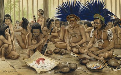 A közép-brazíliai bororo indiánok halottak ünnepe alkotó: Karl Von den Steinen