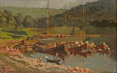 Karl Weysser - Neckarsteinachi hajók, 1893 alkotó: Karl Weysser