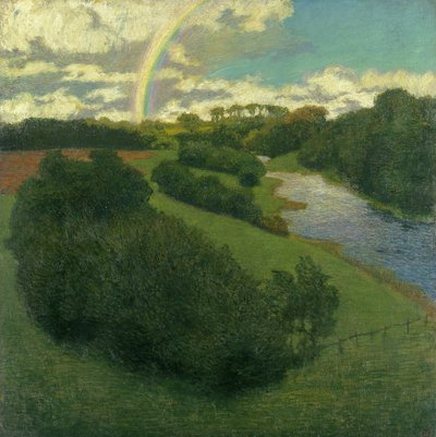 Táj szivárvánnyal Alsterben alkotó: Karl Wilhelm Arthur Illies