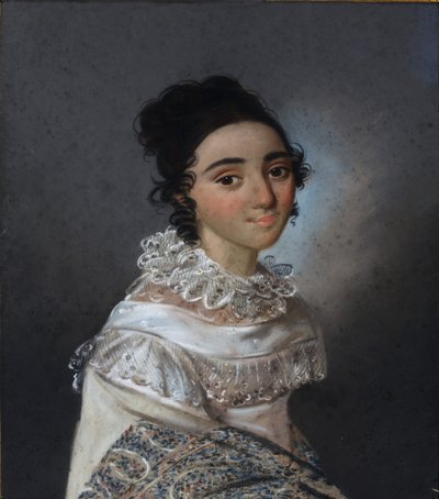 Jekatyerina Emmanuilovna Abamelik-Lazareva 1806-1880 portréja, szül. Manuk-Bey, 1820 alkotó: Karl Wilhelm Bardou