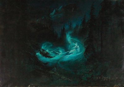 A tündértánc, 1895. alkotó: Karl Wilhelm Diefenbach