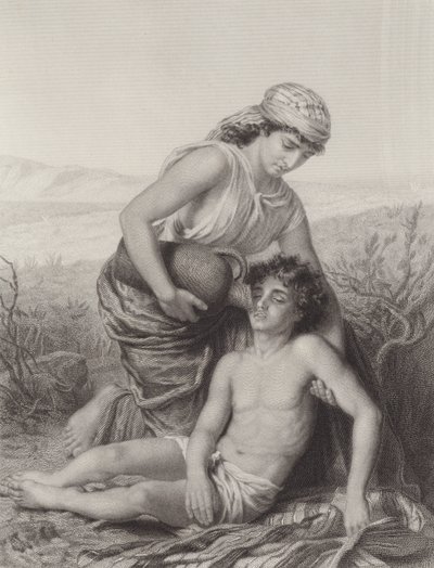 Hágár és Izmael alkotó: Karl Wilhelm Friedrich Bauerle