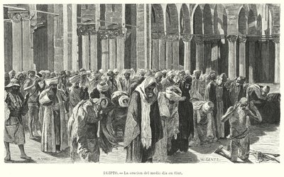Déli imák Asyutban, Egyiptomban (litho) alkotó: Karl Wilhelm Gentz