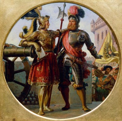 Maximilian I. császár és Georg von Frunsberg, 1868 alkotó: Karl von Blaas