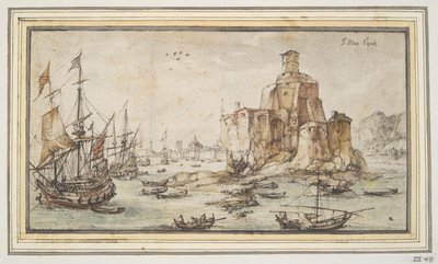 Kikötői jelenet alkotó: Kasper van Eyck