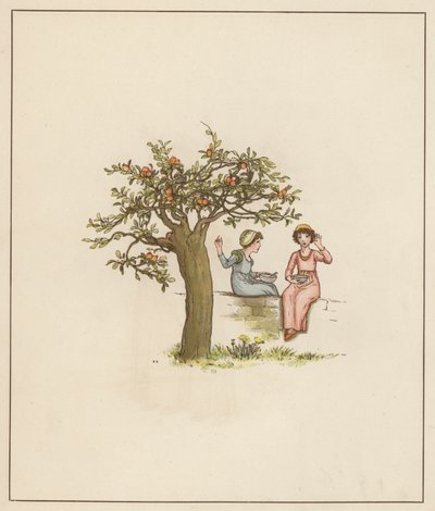 Kate Greenaway illusztrációja Robert Browning Hamelin pipája című filmjéhez (színes litó) alkotó: Kate (after) Greenaway