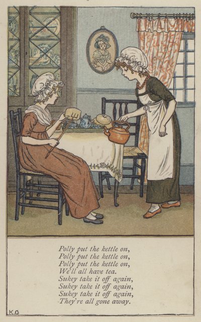 Polly feltette a vízforralót (színes litó) alkotó: Kate (after) Greenaway
