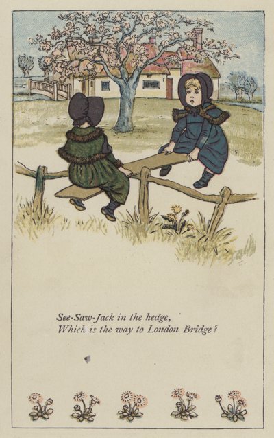 Biklófűrész a sövényben (színes litó) alkotó: Kate (after) Greenaway