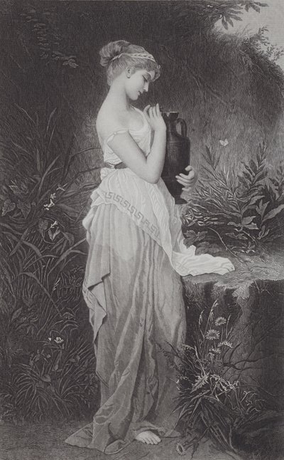 Psyche és váza (metszet) alkotó: Kate Gray
