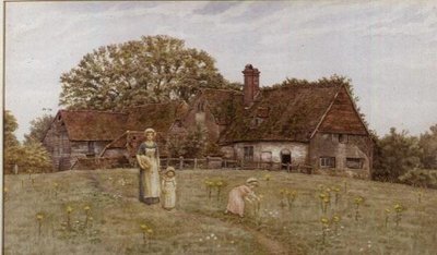 Tavaszi virágok gyűjtése alkotó: Kate Greenaway