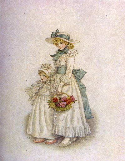 Kate Greenaway "Nővérei". alkotó: Kate Greenaway