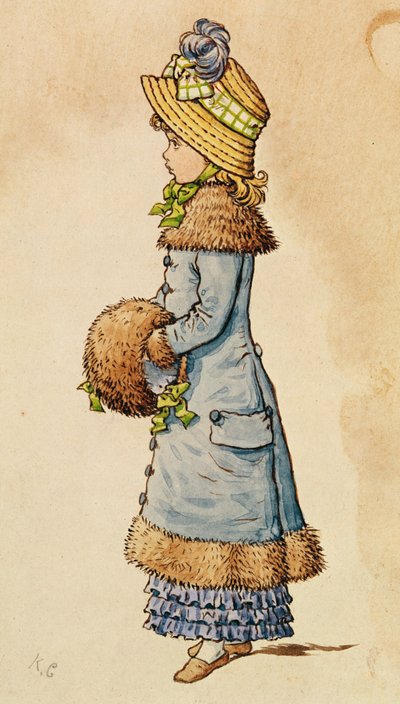 Sunday Best - fiatal lány kékben alkotó: Kate Greenaway