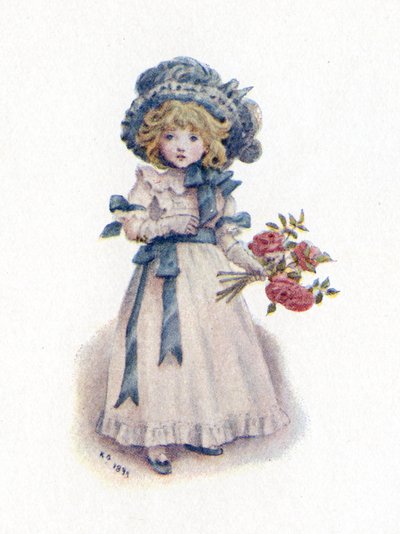 Kate Greenaway: „A rózsák befogadása”. alkotó: Kate Greenaway