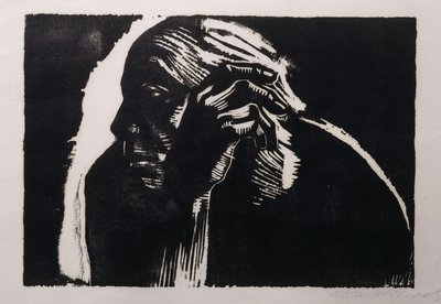 Önarckép; Önképzés, 1924 alkotó: Käthe Kollwitz