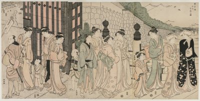 Ezer ősz, tízezer év a Tokiwa-hídon, az 1790-es évek eleje. alkotó: Katsukawa Shuncho
