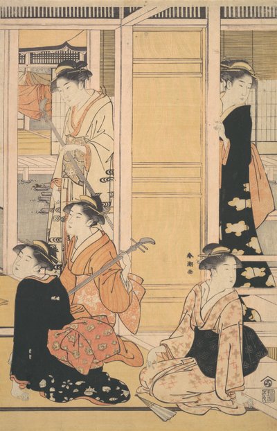 Belső nézet, kb. 1788. alkotó: Katsukawa Shuncho