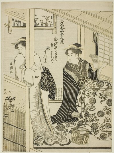 Nárcisz télen, a "Négy évszak legválasztottabb ódái virágairól (Shuku awase, shiki no hana)" sorozatból alkotó: Katsukawa Shuncho