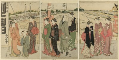 Látogatás a Masaki Inari szentélyben alkotó: Katsukawa Shuncho