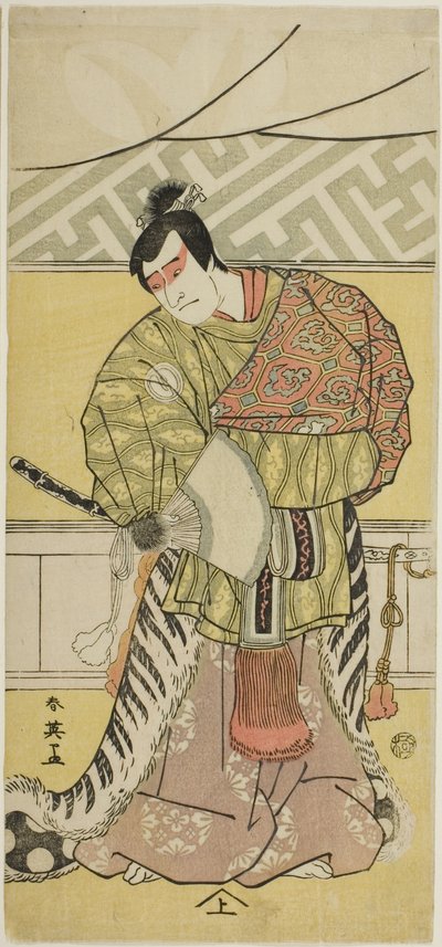 Sakata Hangorô III színész mint Takechi Mitsuhide a "Muromacho Chronicle in Kana Script" ("Kanagaki Muromachi bundan") című filmben. alkotó: Katsukawa Shun