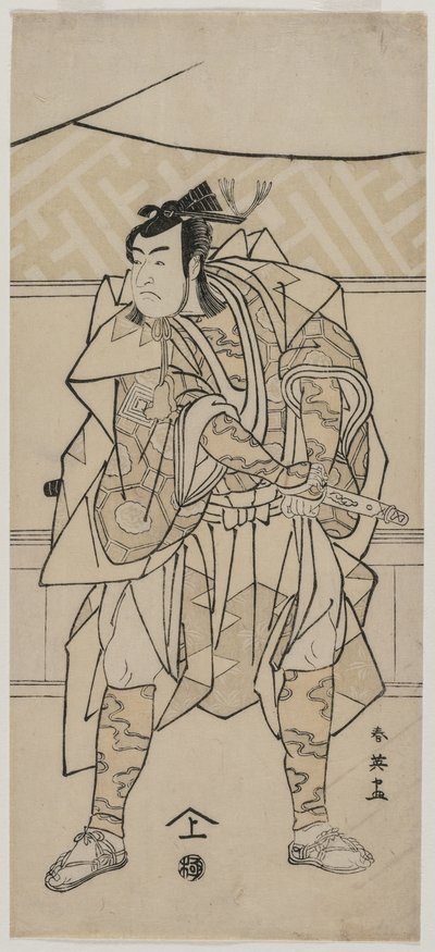 Ichikawa Monnosuke jó, mint egy szamuráj alkotó: Katsukawa Shunei