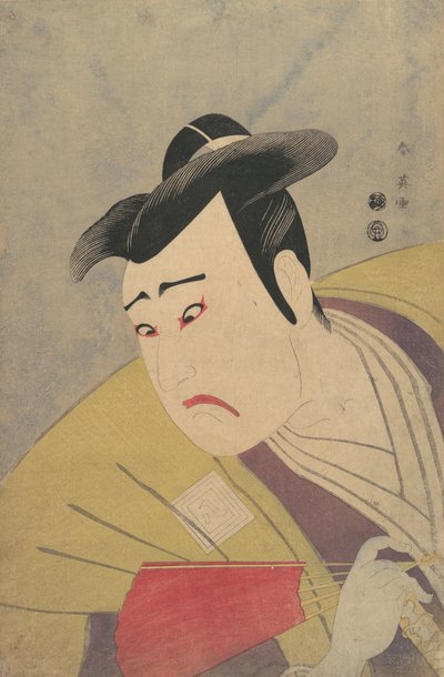 A színész, Ichikawa Yaozo III, kezében egy vörös legyező, 1794. alkotó: Katsukawa Shun